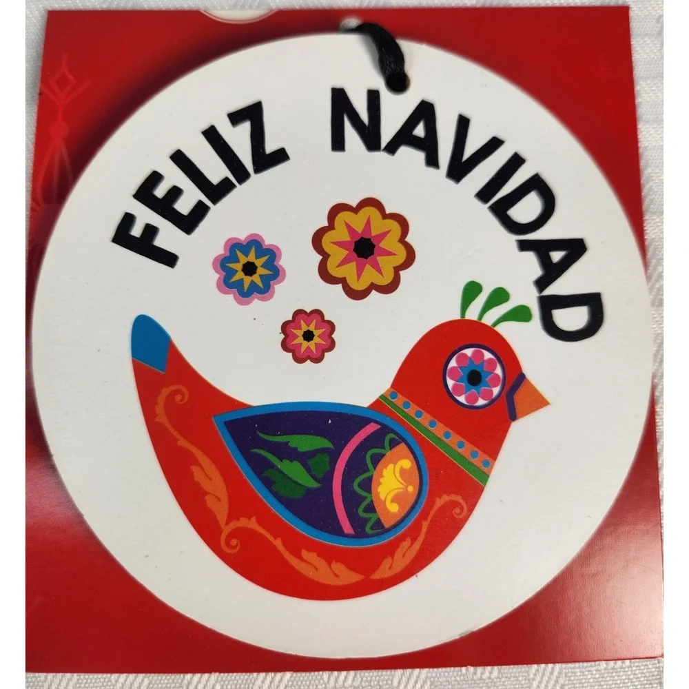 Lot Of 3 NIP Feliz Navidad Mexican Style Christmas Ornaments Margarita Mariachi